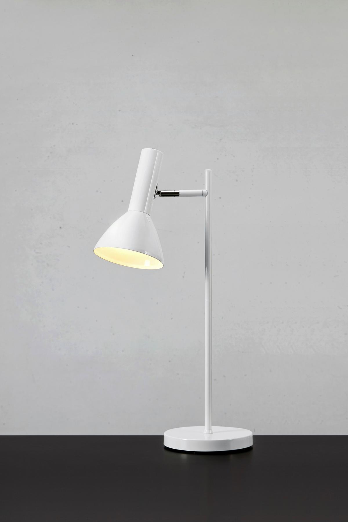 Tischleuchte Metro Table Weiß max. 40 Watt - Weiß, Basics, Metall (20/32,5/65cm) - Markslöjd