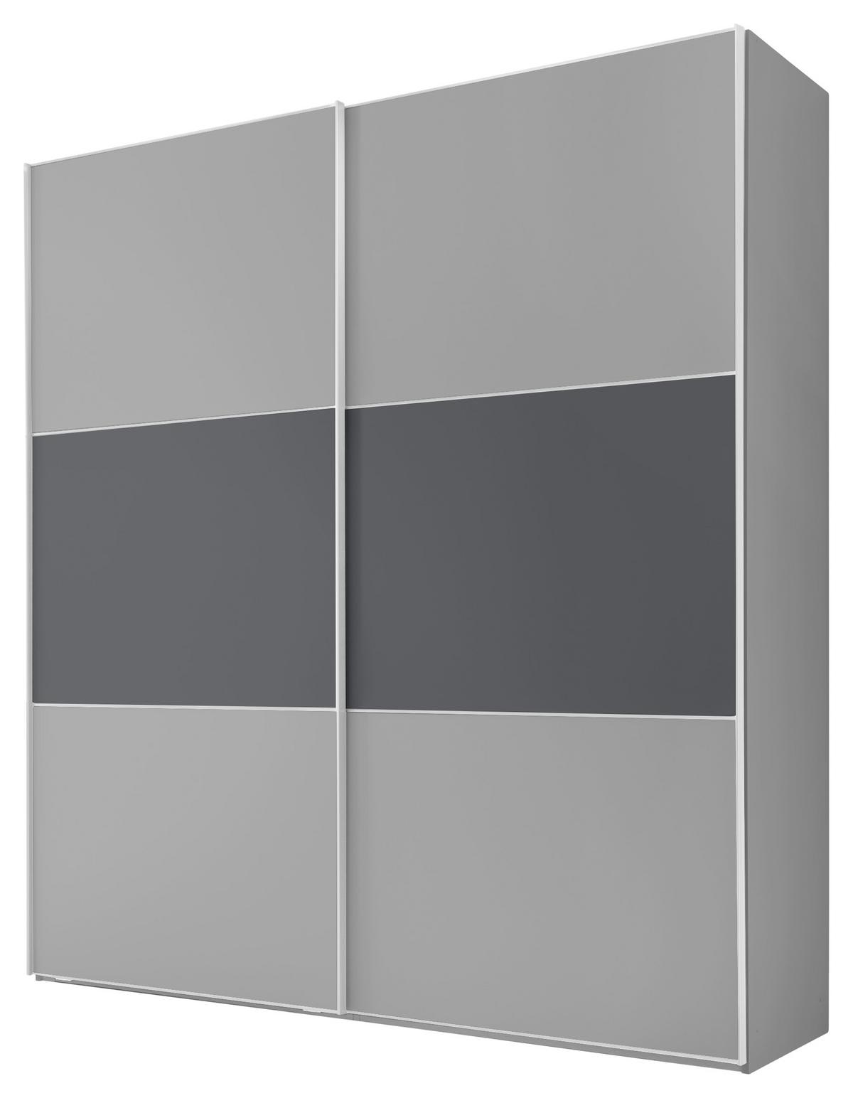 Ormar S Kliznim Vratima Includo - bijela/siva, Moderno, drvni materijal/metal (167/222/68cm) - Premium Living