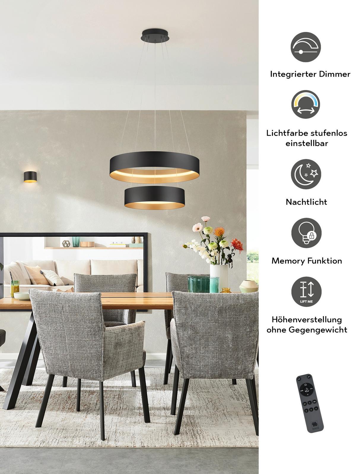 LAMPA STOŁOWA LED MR54461131 LOOP - kolor srebrny/biały, Konventionell, metal (45/45cm) - Musterring