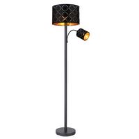 LAMPA STOJĄCA MANFRIED - czarny, Modern, metal/tkanina (35/162cm) - Mömax