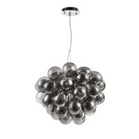 Pendelleuchte Balbo - Grau/Nickelfarben, Trend, Glas/Metall (50/40cm) - MAYTONI