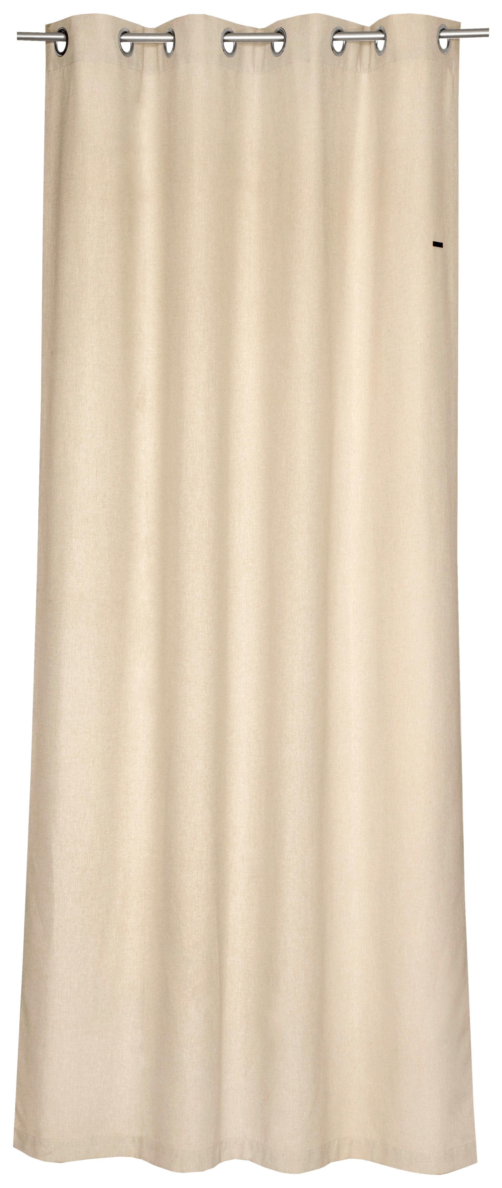 ZASŁONA NA PRZELOTKACH E-HARP ESPRIT - beżowy/kolor piaskowy, Basics, tkanina (140/250cm) - Esprit
