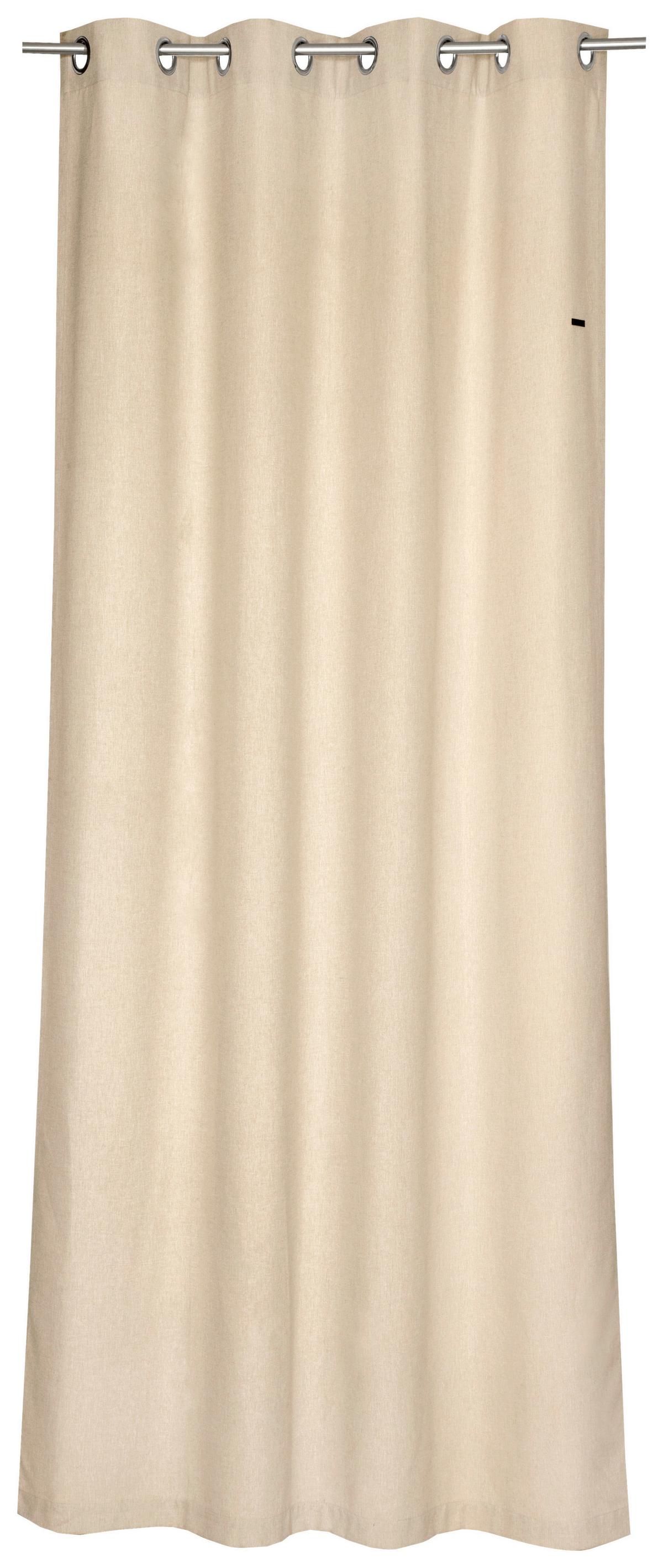 ZASŁONA NA PRZELOTKACH E-HARP ESPRIT - beżowy/kolor piaskowy, Basics, tkanina (140/250cm) - Esprit