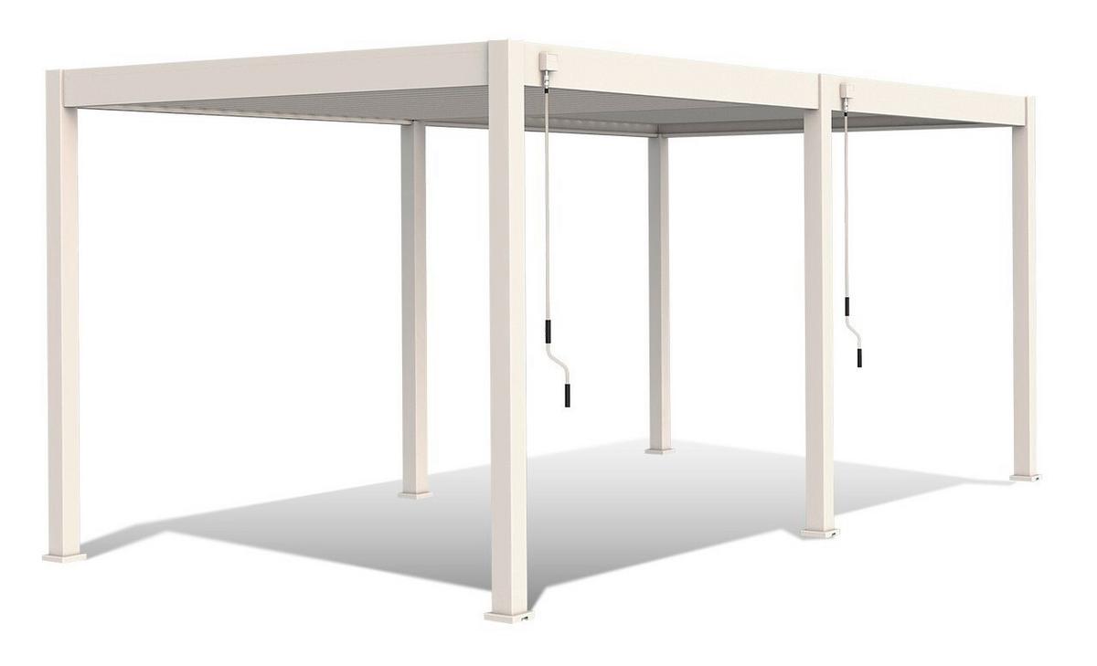 PERGOLA DELUXE 3X6M WEISS - Weiss, Basics, Metall (600/255/300cm) - Gardenson
