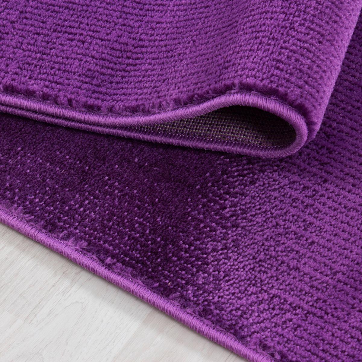 Flachwebeteppich Miami Lila ca. 140x200cm - Lila, Design, Textil (140/200cm) - Novel