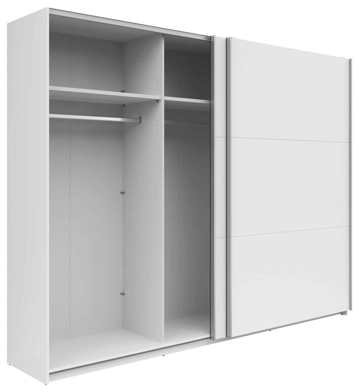 Ormar S Kliznim Vratima Saturn - bijela/srebrne boje, Konvencionalno, drvni materijal/metal (270/210/59cm) - Based