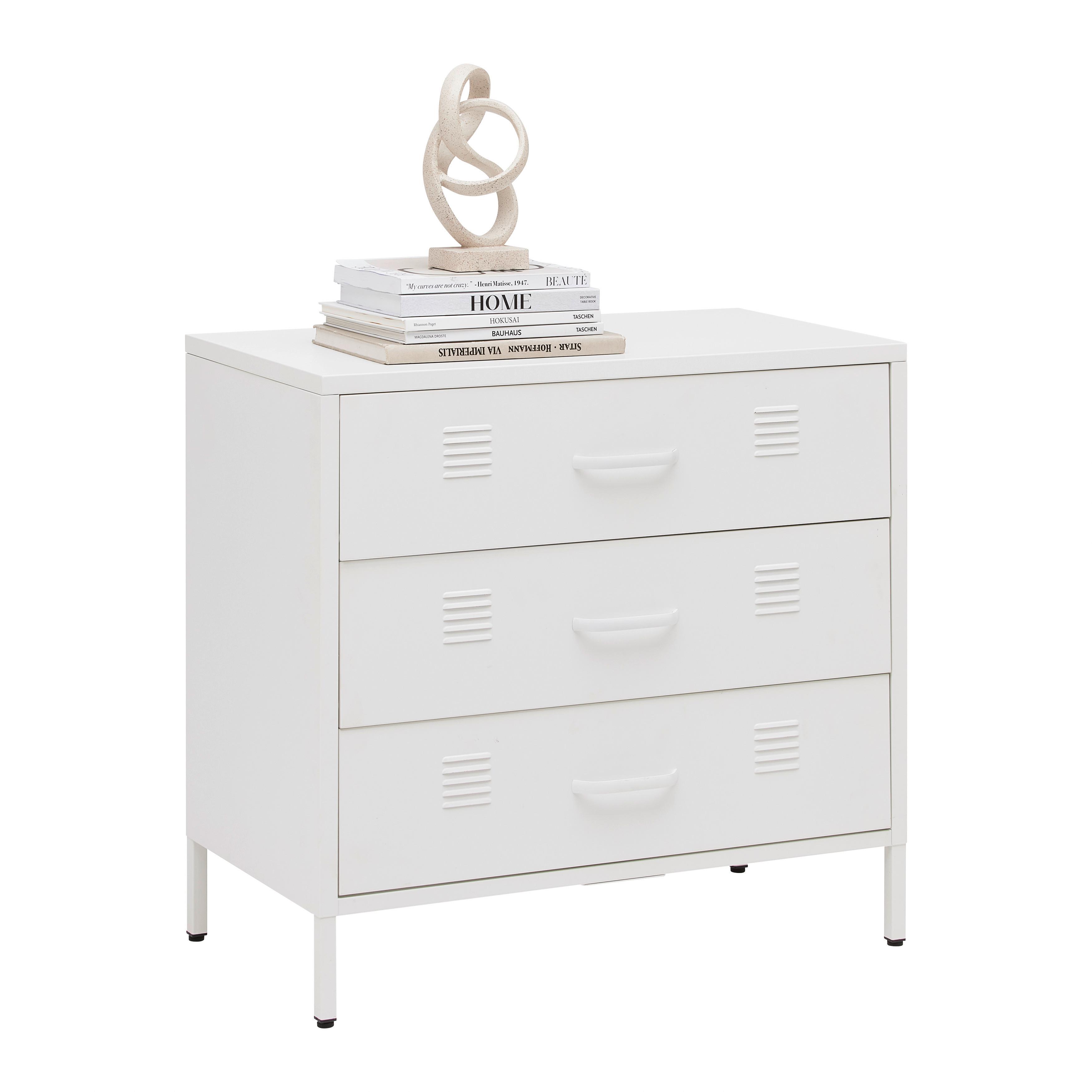 Kommode Metallica Weiß - Weiß, MODERN, Metall (78/73/40cm) - Mömax