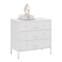Kommode Metallica Weiss - Weiss, Modern, Metall (78/73/40cm) - Mömax