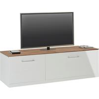élément TV in Weiss Hochglanz - Weiss, Modern, Holz (160/49/50cm) - Premium Living