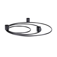 Gyertyatartó Orbit - fekete, fém (28,3/2,2cm) - Modern Living