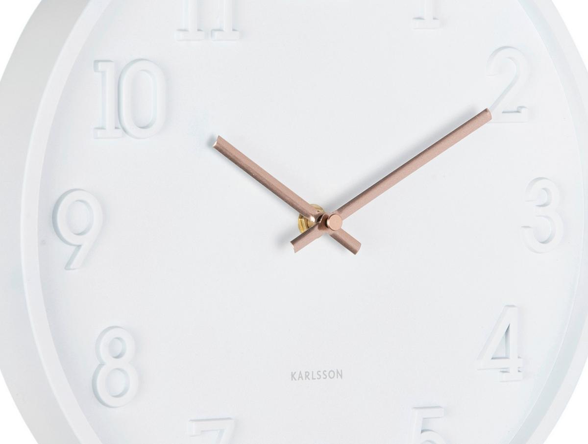 ZEGAR ŚCIENNY CALMA - biały, Basics, tworzywo sztuczne (30cm) - Karlsson