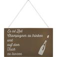 Dekoschild Reimi in Weiß/Gold - Goldfarben/Weiß, MODERN, Holzwerkstoff/Metall (23,2/13,5/0,5cm) - Mömax modern living