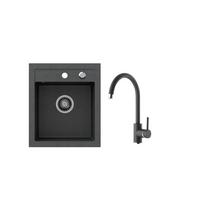 Set Sudopera I Slavine Parma - crna, Basics, kamen (43/50/19cm)