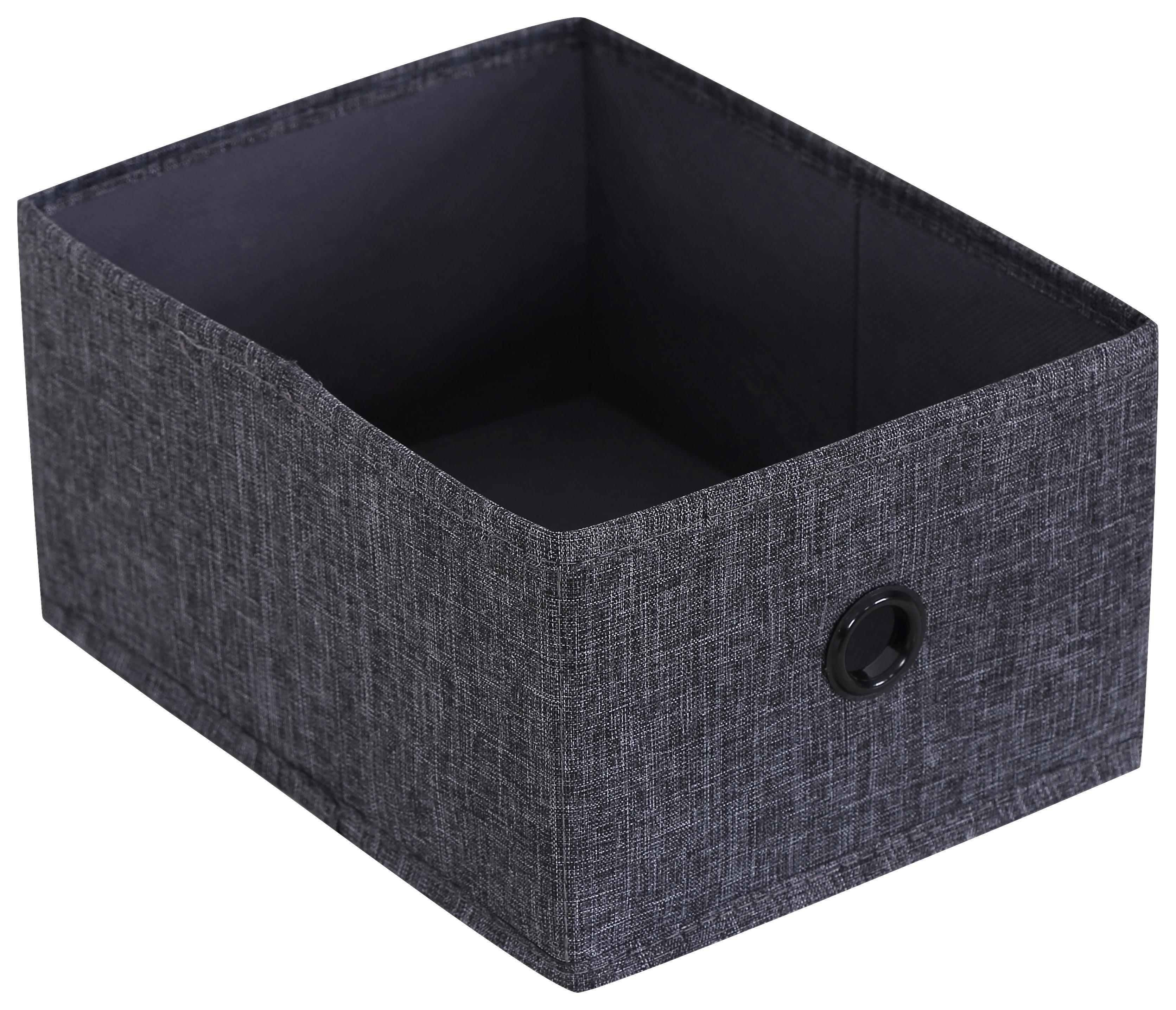Tárolódoboz Szürke Nahla - szürke, Konventionell, karton/textil (23/12/18cm) - Mömax