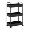Rollwagen Sandro Schwarz Metall - Schwarz, MODERN, Kunststoff/Metall (40/72/22cm) - Bessagi Home