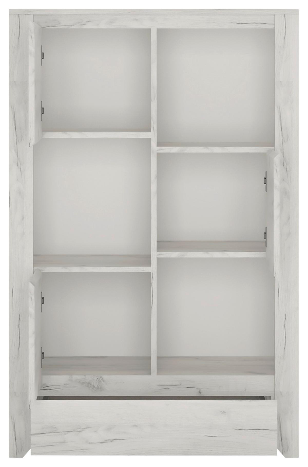 Polica Angel - boje hrasta, Moderno, drvni materijal/plastika (84/130,7/40,2cm)