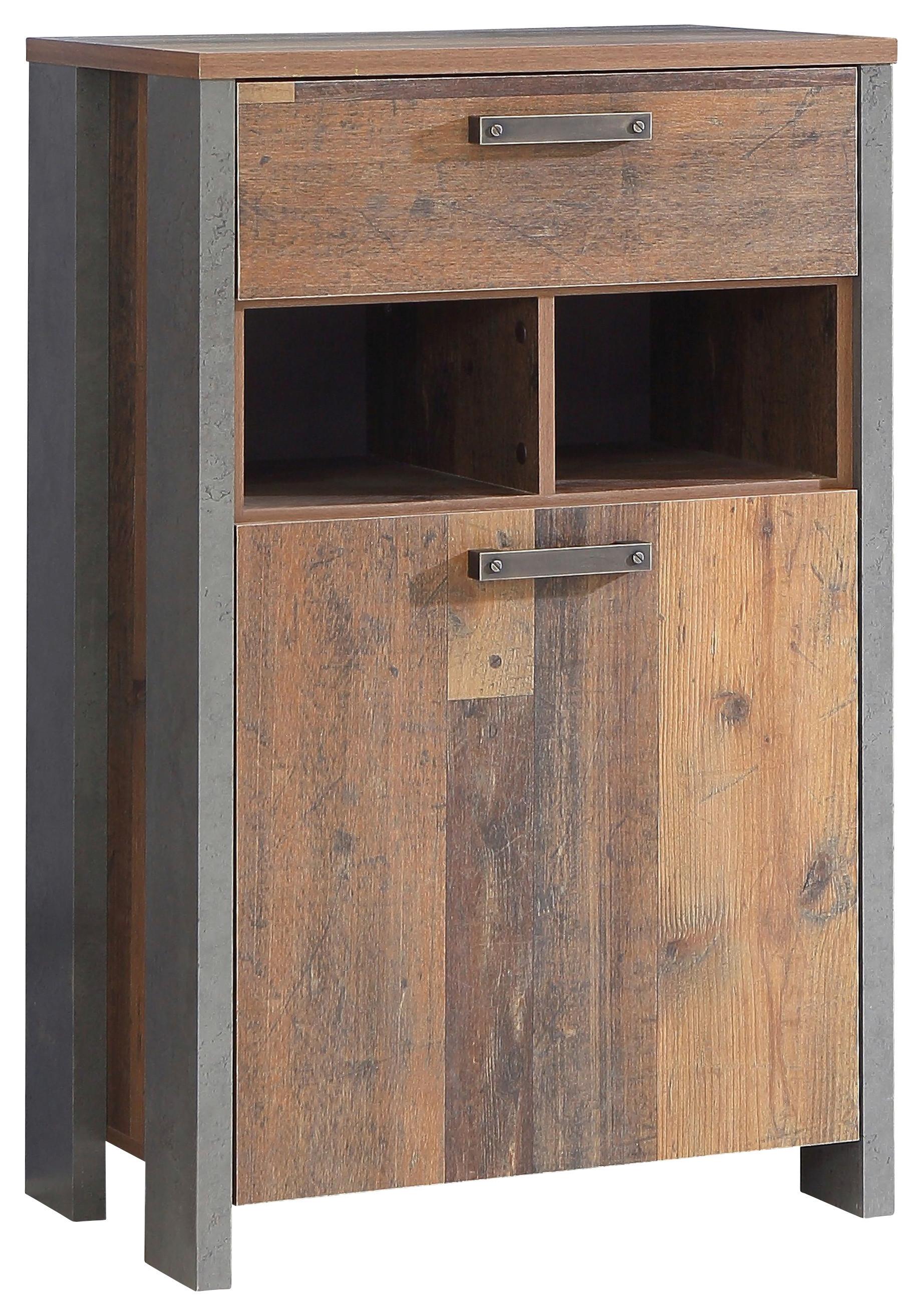 Omara Za Čevlje Clif, Barva Hrasta, Temno Siva - temno siva/črna, Trend, umetna masa/leseni material (67/105,5/41,6cm) - Carryhome