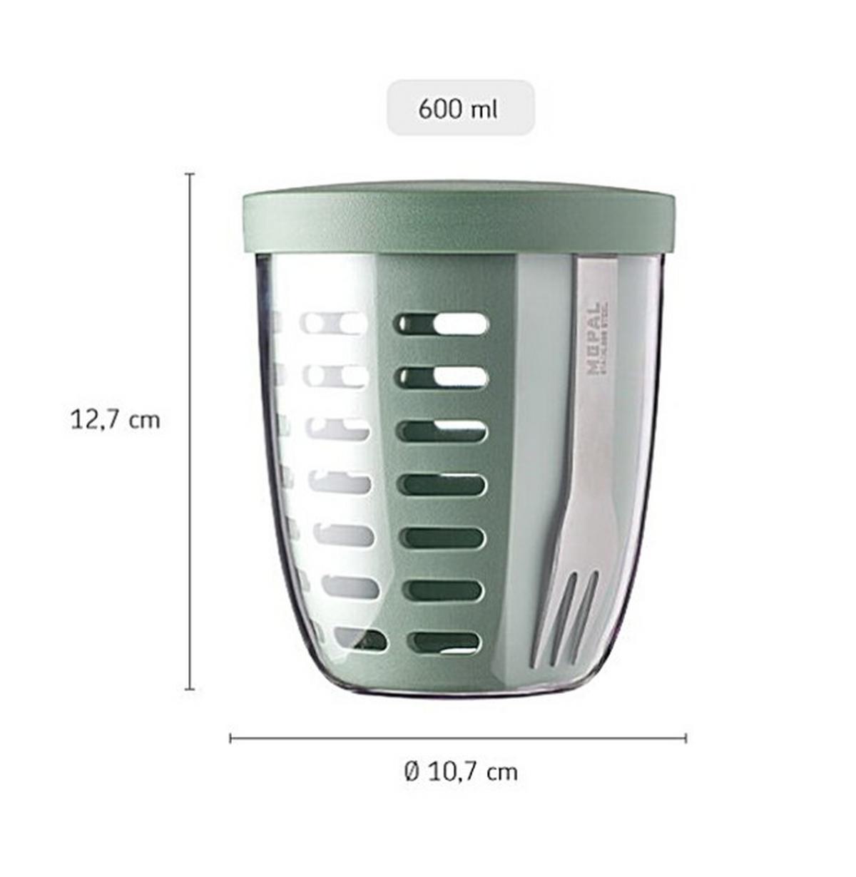 ZESTAW LUNCHOWY 107656010100 - niebieski, Konventionell, tworzywo sztuczne (21,4/10,6/19,8cm) - Mepal