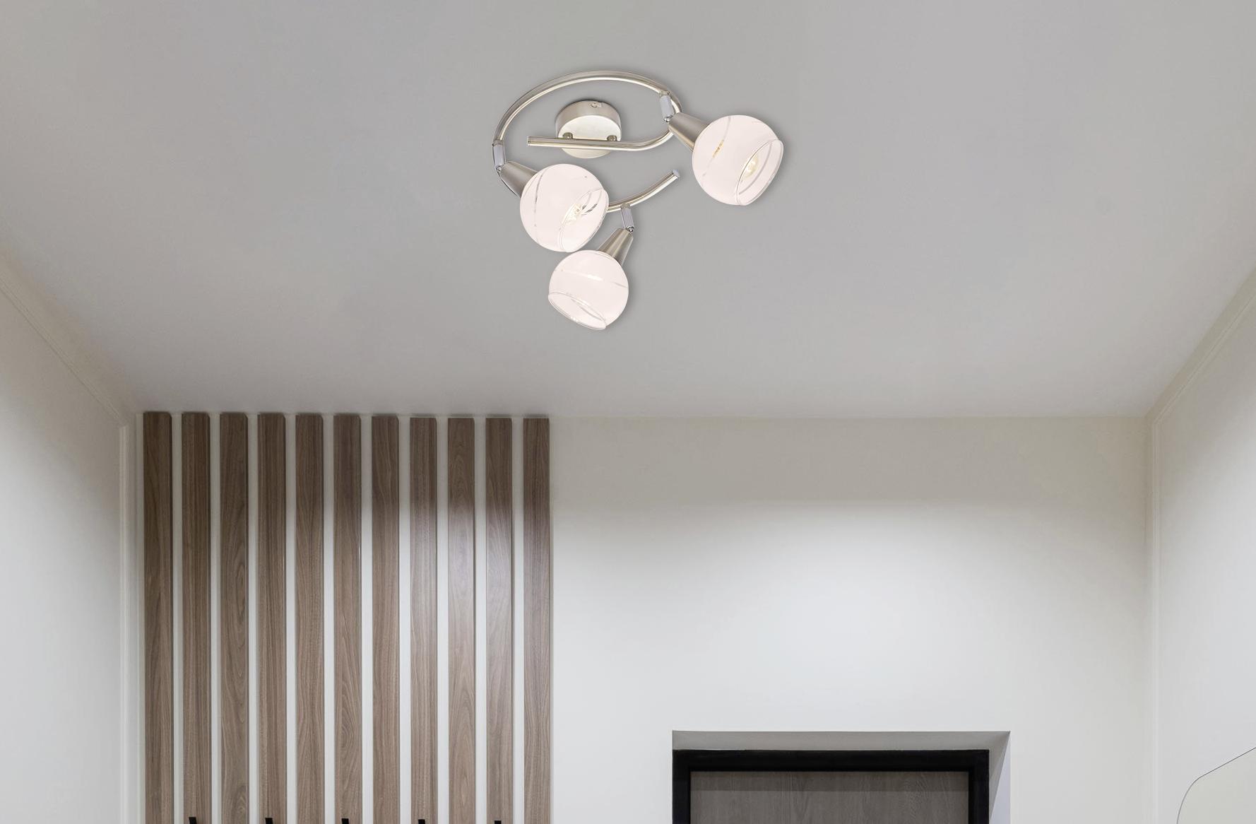 LED-Strahler Elliott in Nickelfarben max. 5 Watt - Basics, Glas/Metall (25/21cm) - Globo