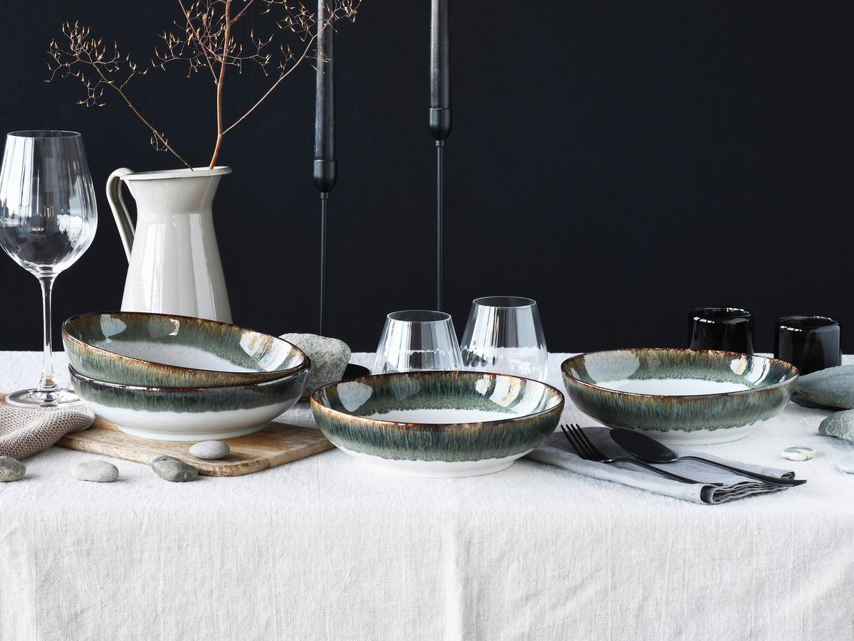 Set Posod Cascade Stein, 4-Delni - siva/bela, Design, keramika (22,5cm) - Creatable