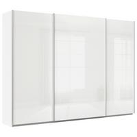 DULAP USI CULISANTE FELDKIRCH - alb/alb lucios intens, Modern, sticlă/material pe bază de lemn (315/229/62cm)