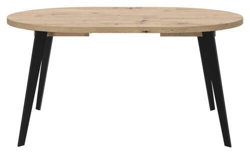 Kihúzható Asztal Toby - fekete/Artisan tölgy, Modern, faalapú anyag/fém (110/74,5/110cm)