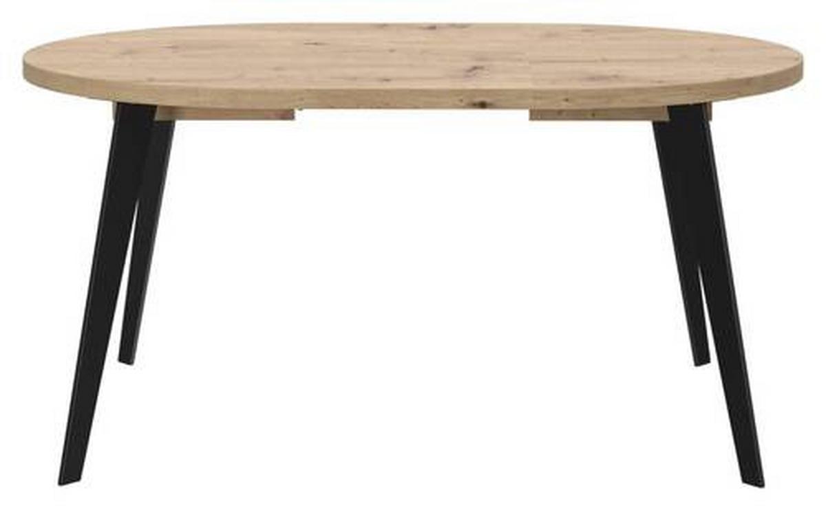 Kihúzható Asztal Toby - fekete/Artisan tölgy, Modern, faalapú anyag/fém (110/74,5/110cm)