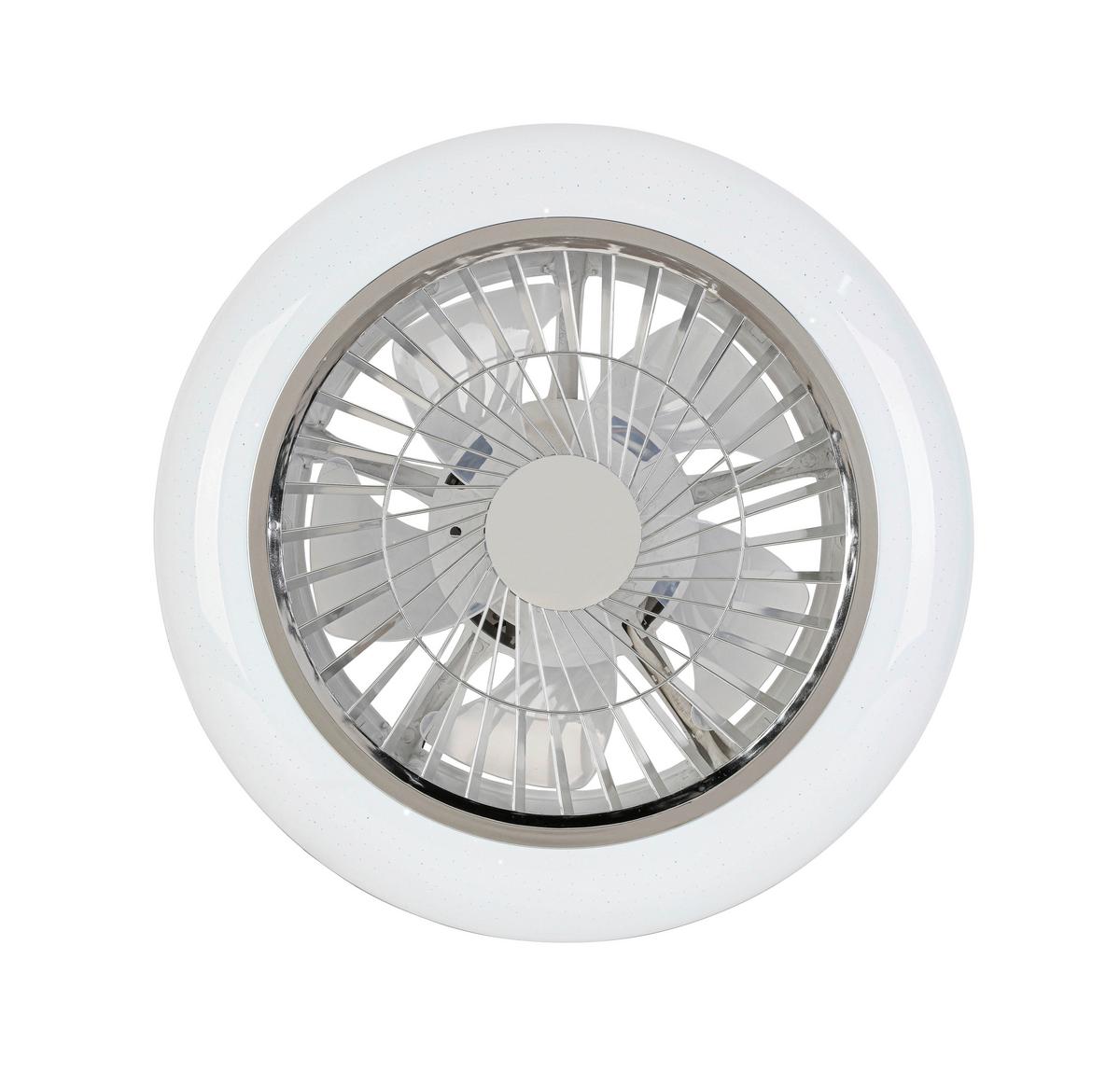 WENTYLATOR SUFITOWY ANGELA - biały/przezroczysty, Trend, tworzywo sztuczne (45/16cm) - Novel