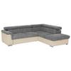 Wohnlandschaft Milla Anthrazit/Braun ca. 252x217 cm - Anthrazit/Braun, Basics, Holz/Textil (252/217cm) - MID.YOU