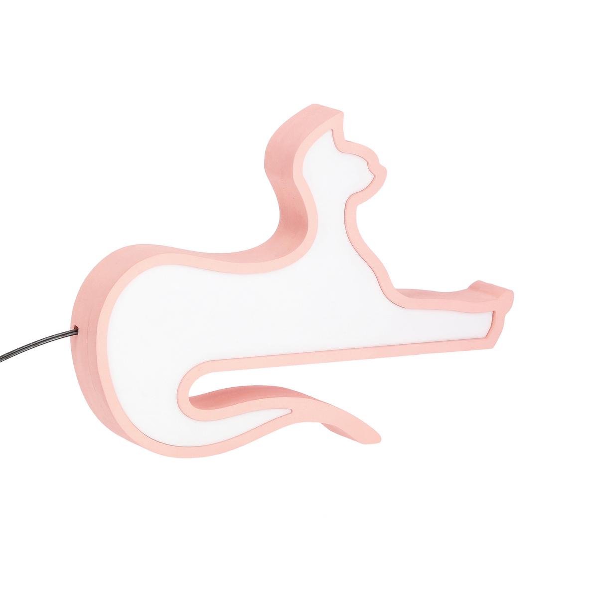 Dječja Stolna Svjetiljka Cat - pink, Basics, drvni materijal/plastika (28.5/3.5/20.5cm)
