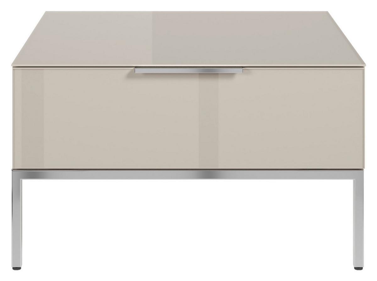 Couchtisch Siena - Chromfarben/Kaschmir, Modern, Glas/Holzwerkstoff (70/41/70cm) - Premium Living