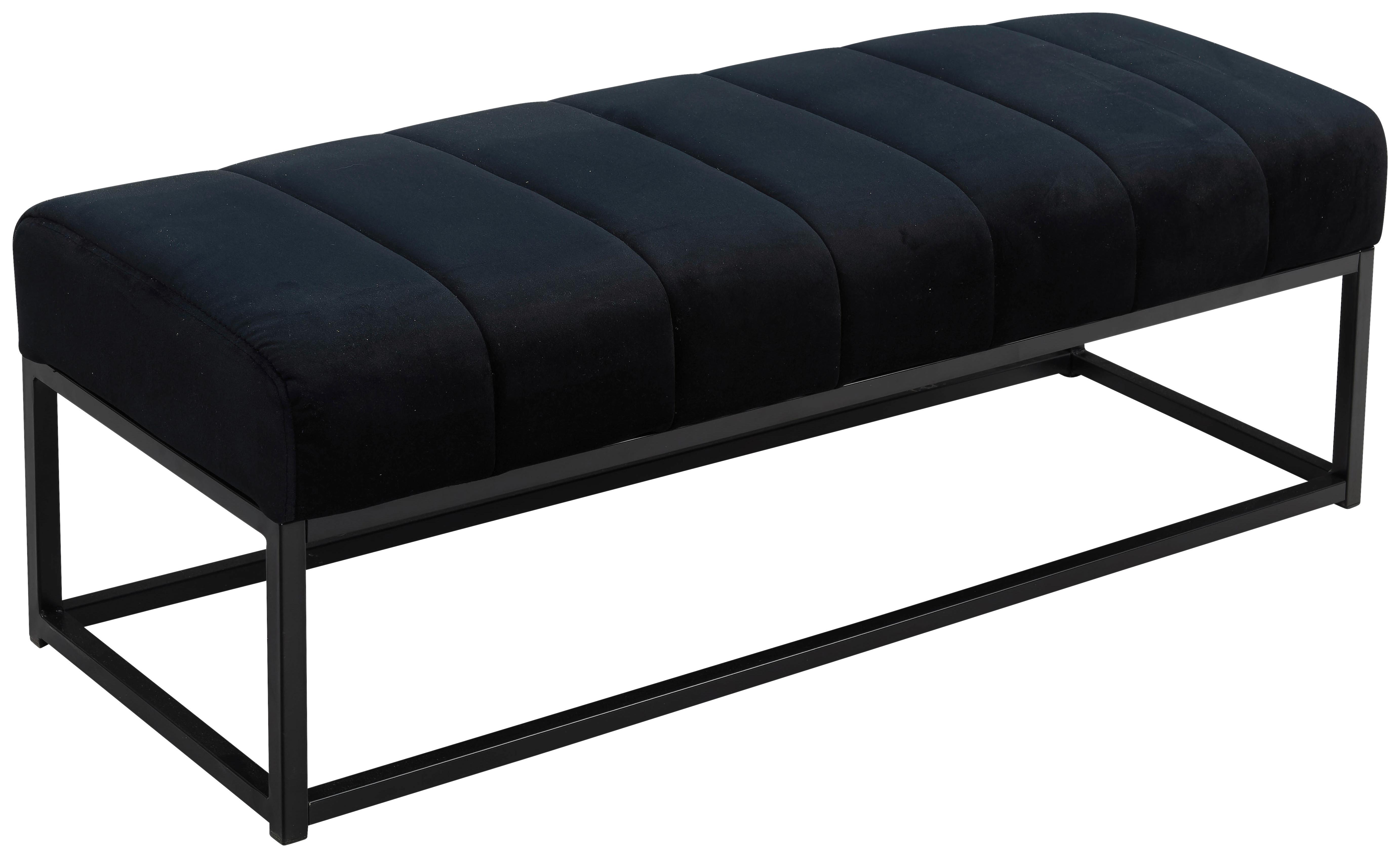 SITZBANK WL7.010 - Schwarz, Design, Textil/Metall (108/40/40cm) - MID.YOU