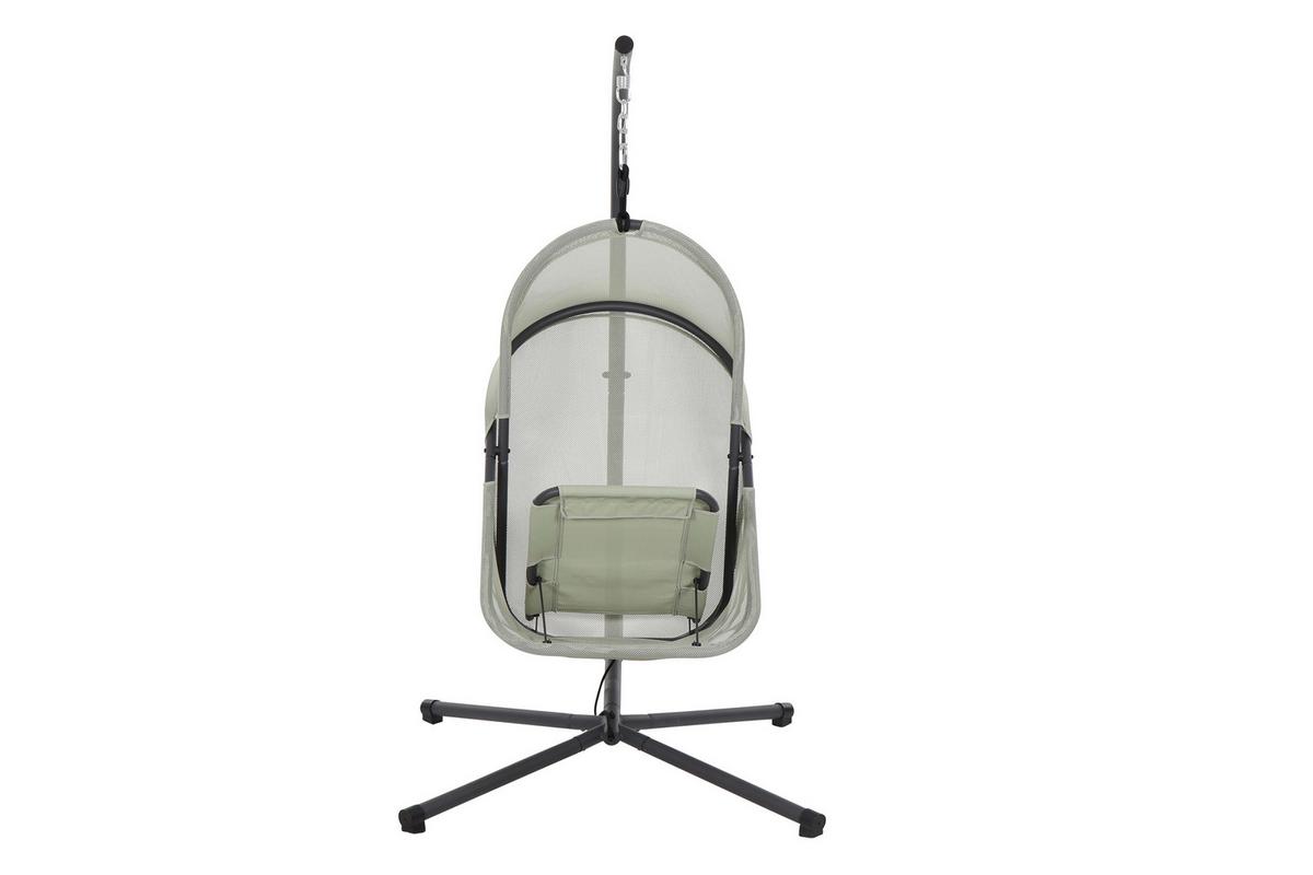 HÄNGESESSEL M92591 - Anthrazit/Grün, KONVENTIONELL, Kunststoff/Textil (123/195/106cm) - Siena Garden