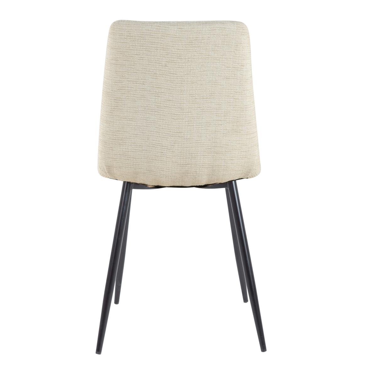 Stol Lech, Bež - črna/bež, Konvencionalno, kovina/tekstil (45/88/55cm)