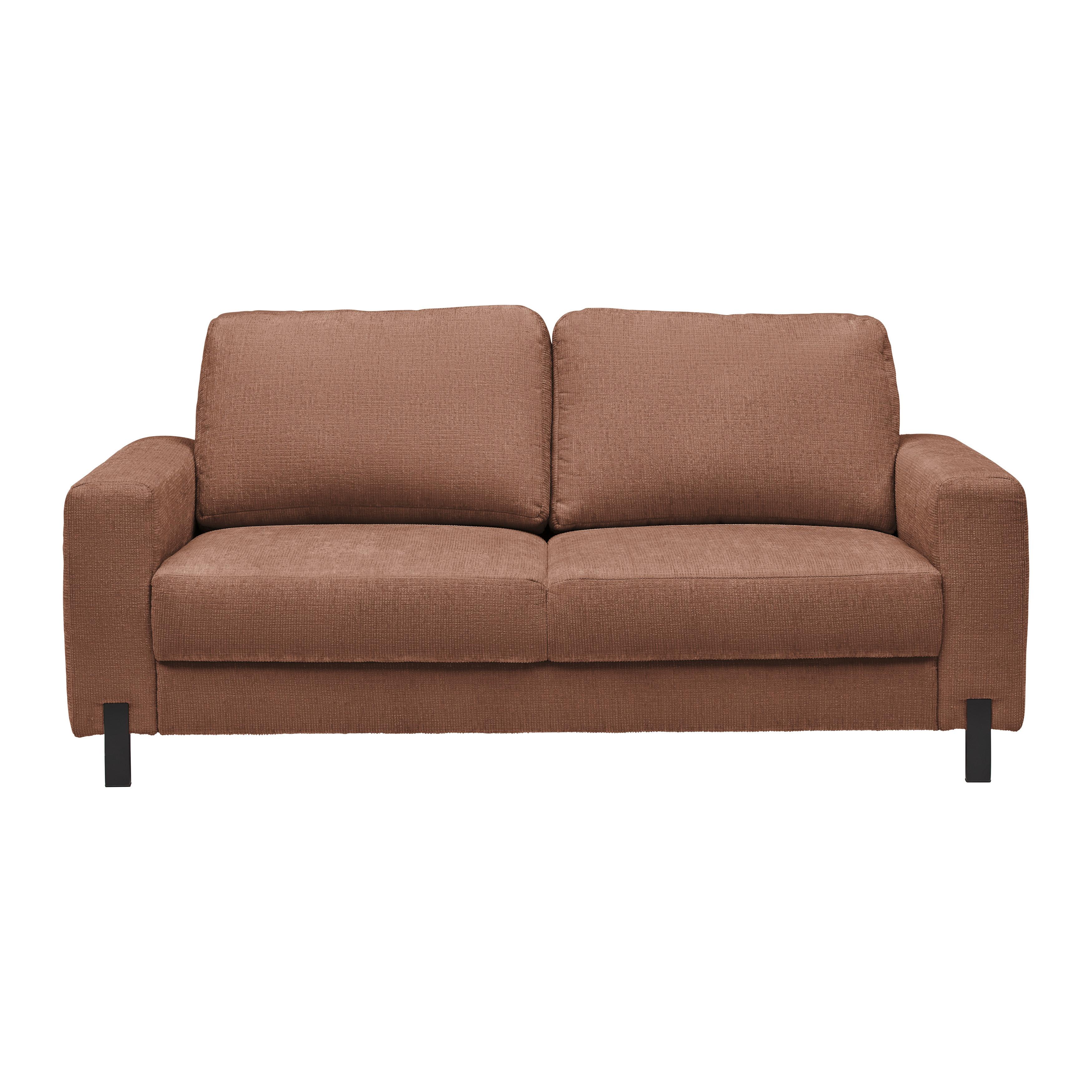 2-Sitzer-Sofa Piega Rosa - Schwarz/Rosa, MODERN, Textil/Metall (189/66-87/96cm) - Mömax