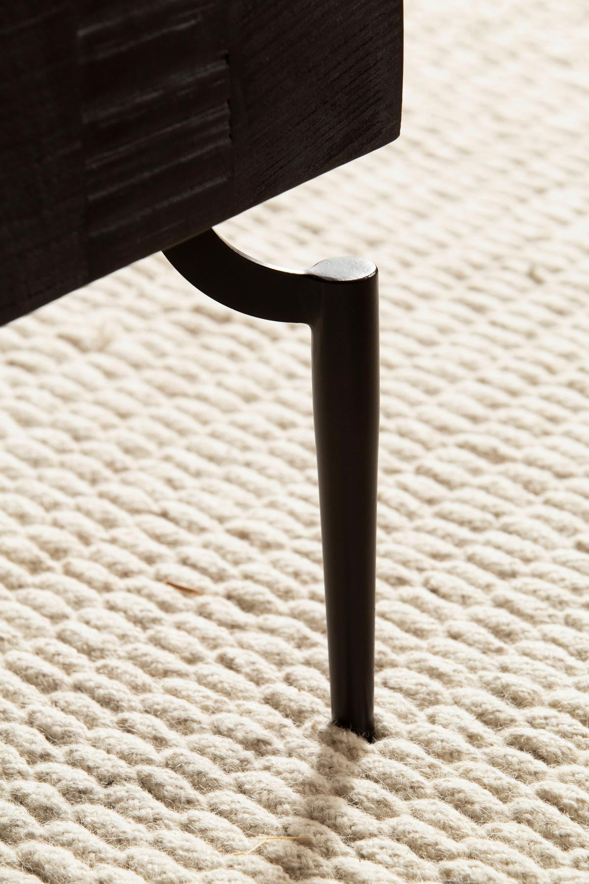 Klubska Miza Wl6.980 - črna, Design, kovina/les (60/60/40cm) - Livetastic