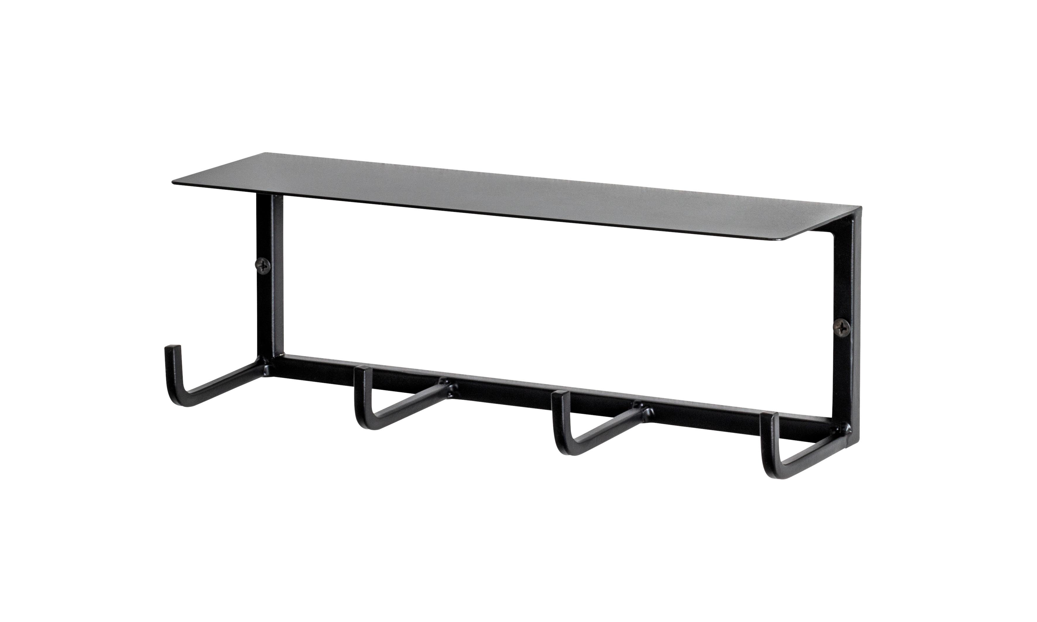 Wandgarderobe Sidney in Schwarz - Schwarz, Modern, Metall (30/10/8cm) - Mömax