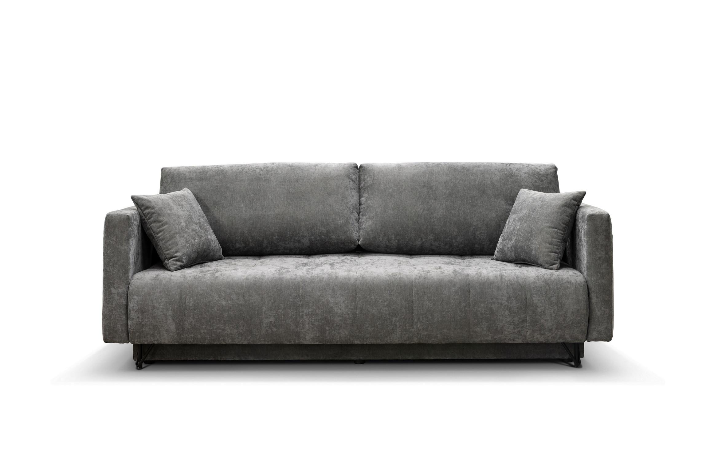 Kanapéágy Aldo - szürke, Design, textil (227/102/87cm)