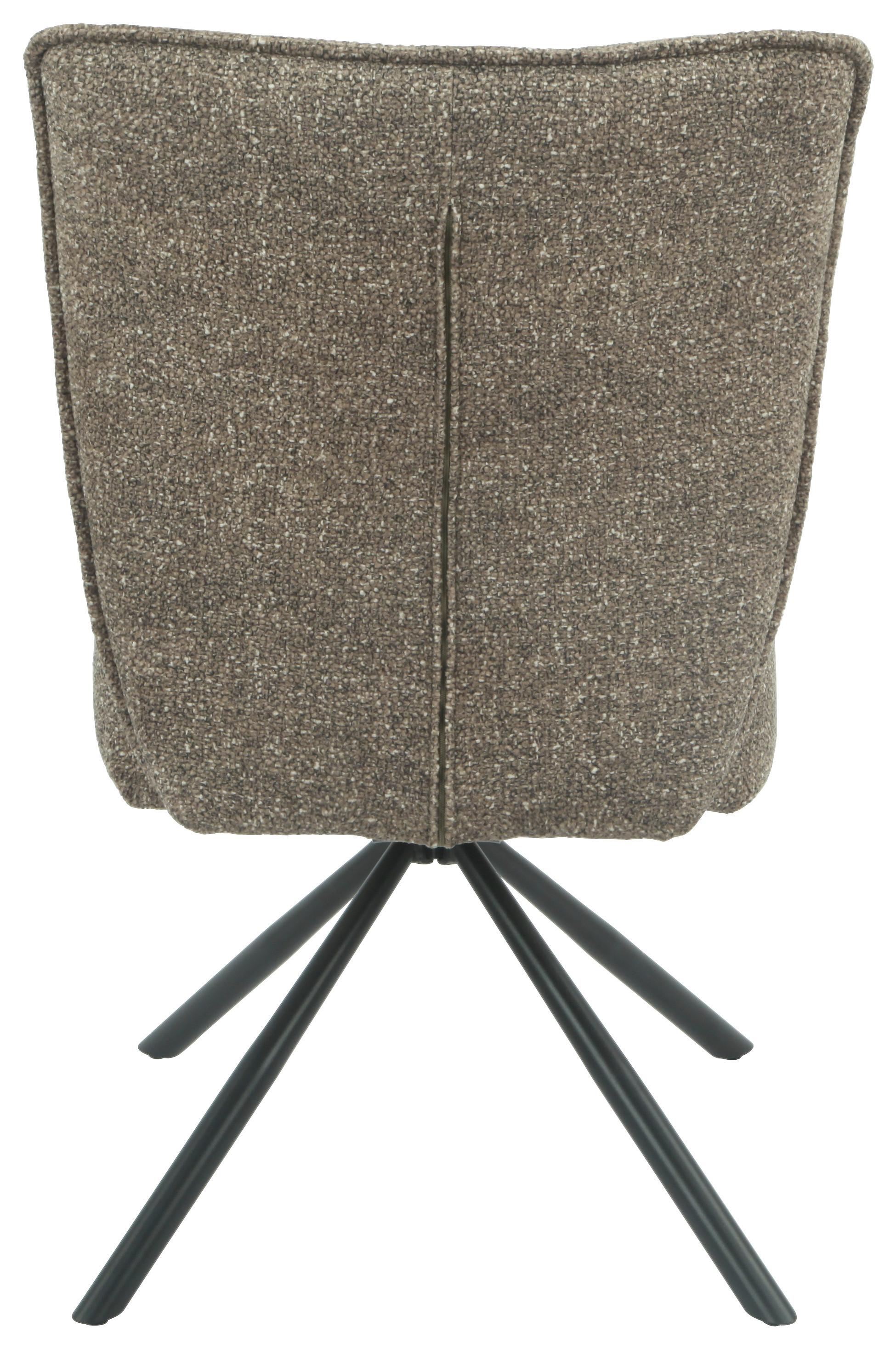 STOL ELLEN GIGA S - brun/svart, Modern, metall/textil (49/90,5/65,5cm) - Premium Living