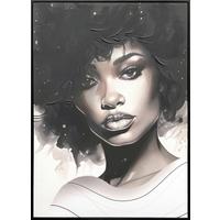 Slika Na Platnu Denise Big - črna/bela, Moderno, umetna masa/tekstil (100/140cm) - Premium Living