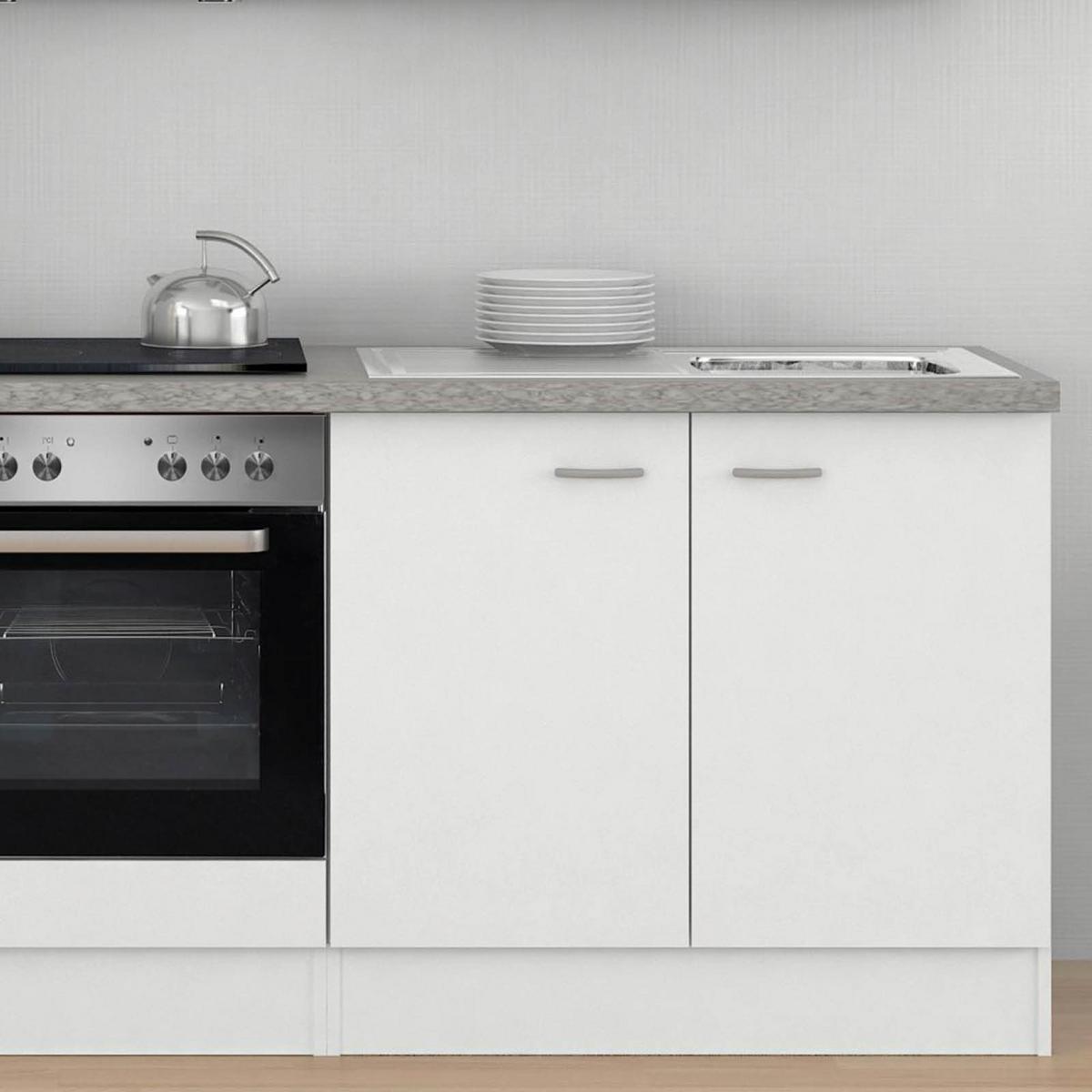 Küchenblock in Weiss inkl. Geräte und Spüle 'Wito' online kaufen ➤ mömax