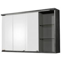 Spiegelschrank in Anthrazit/Weiss - Weiss Hochglanz/Anthrazit, Modern, Glas/Holzwerkstoff (110/70/21cm) - Mömax