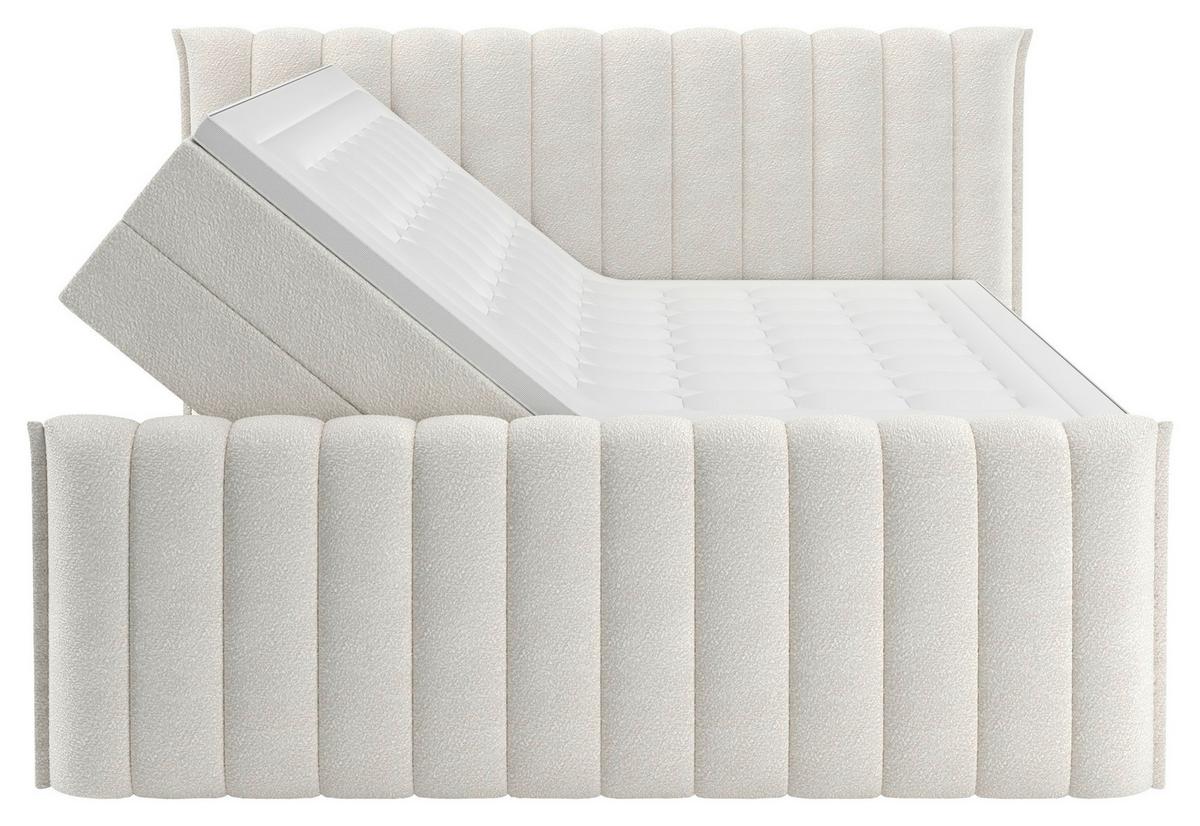 PAT BOXSPRING LINA - crem, Konventionell, plastic/lemn (200/200cm) - Premium Living
