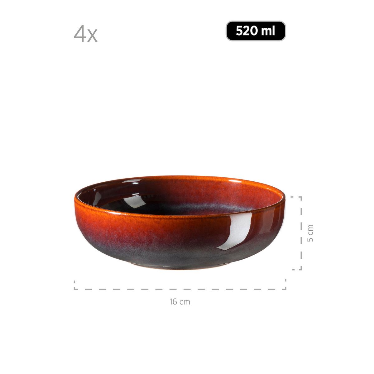 SCHÜSSELSET ELINA UNO - brun rouge, Basics, céramique - Mäser