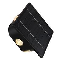 Solarna Svetilka Solar, S Sijalko - črna/prozorno, Design, umetna masa (13,1/7/13,1cm) - Globo