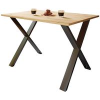 Pisalna Miza Lona, Barva Hrasta, Črna, 160x80cm - črna/medeni hrast, Design (160/80/76cm) - MID.YOU