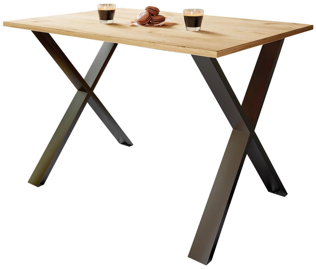 Pisalna Miza Lona, Barva Hrasta, Črna, 160x80cm - črna/medeni hrast, Design (160/80/76cm) - MID.YOU