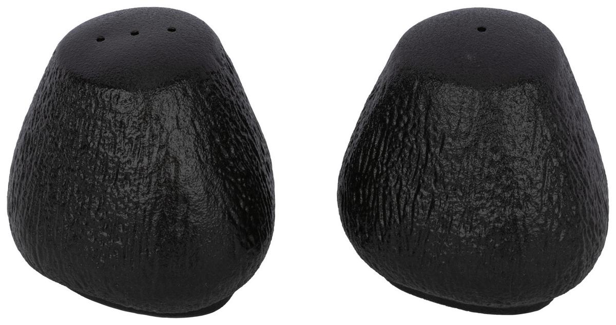 Solniță și piperniță HARUKI - negru, Modern, ceramică (7/7cm) - Mömax