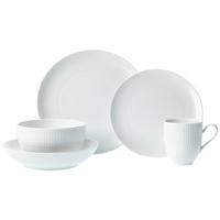 SERWIS OBIADOWO-ŚNIADANIOWY AMINA UNI 3 - biały, Konventionell, ceramika - Seltmann Weiden