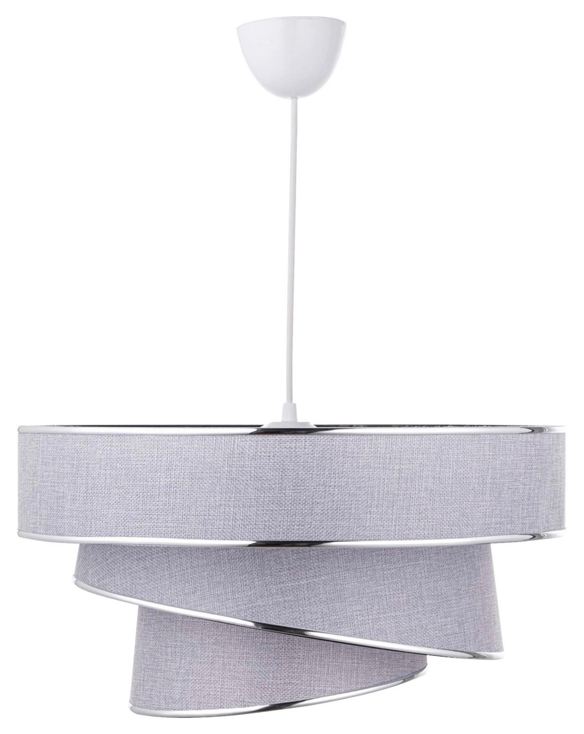 LAMPA WISZĄCA COUPER - kolor srebrny/szary, Konventionell, tworzywo sztuczne/metal (40/72cm)